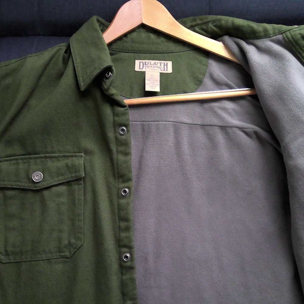 Duluth Trading Co. Classic Fire Hose Fleece Lined Shirt/Jac XL